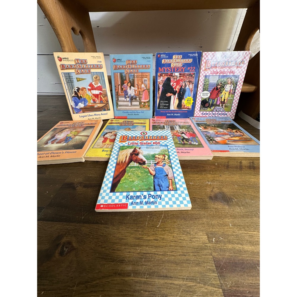 Lot of 9 Vintage Baby-Sitters Club Books Ann M Martin Scholastic Apple Paperback